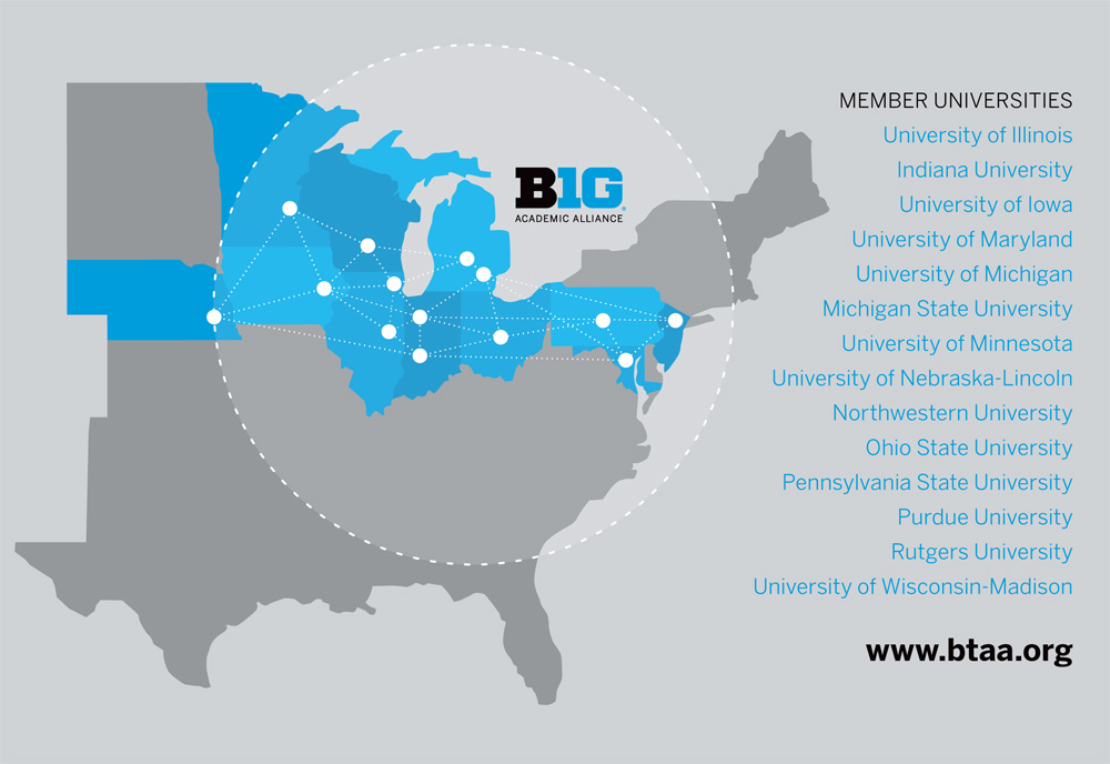 Big Academic Alliance Map