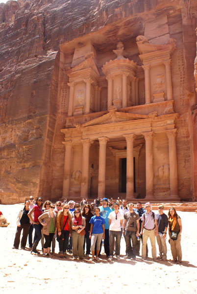 Students visiting Petra