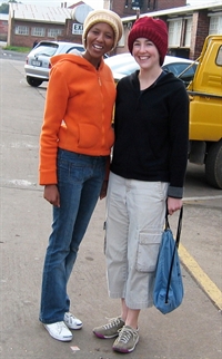 Molly Margaretten (right) with her research assistant
